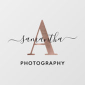 エレガントなシグネチャーローズゴールドAのモノグラムロゴ ウィンドウサイン (シート)