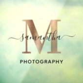 エレガントなシグネチャーローズゴールドMモノグラムロゴ ウィンドウサイン (シート3)