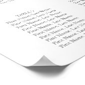 エレガントなシグネチャー ウェディング シーティング チャート (角)