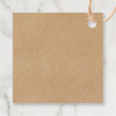 エレガントなシグネチャー ラスティック クラフト サンクス フェイバータグ (裏面)