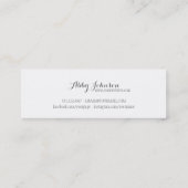 エレガントなシックでモダンなメーキャップアーティストの水彩画のピンク スキニー名刺 (裏面)