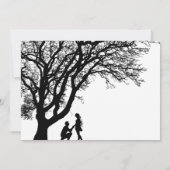 エレガントなシックなツリーウェディング 招待状 (裏面)