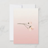 エレガントなシックな花の結婚式の披露宴 招待状 (裏面)