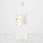 エレガントなシトラス フラワーブライダルシャワー ペットボトルラベル (正面)