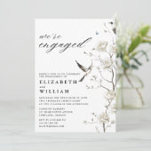 エレガントなシノワズリー花園エンゲージメントパーティー 招待状 (スタンド正面)