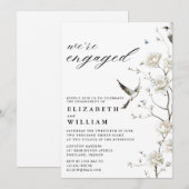 エレガントなシノワズリー花園エンゲージメントパーティー 招待状 (正面/裏面)