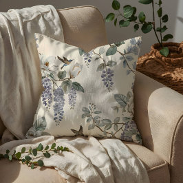 エレガントなシノワズリー フラワーズ & バーズ クッション