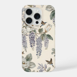 エレガントなシノワズリー フラワーズ & バーズ iPhone 15 PROケース