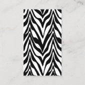 エレガントなシマウマのプリントの水の青 名刺 (裏面)