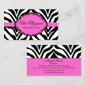 エレガントなシマウマのプリント 名刺 (正面/裏面)