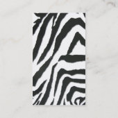 エレガントなシマウマパターン 名刺 (裏面)