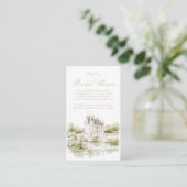 エレガントなシャトー フランス ロマンス ディスプレイ ブライダル エンクロージャーカード (スタンド正面)