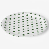 エレガントなシャムロックパターンアイルランドの幸運のクローバー ペーパープレート (アングル)