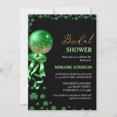 エレガントなシャムロック セントパトリックデーのブライダルシャワー 招待状 (正面)