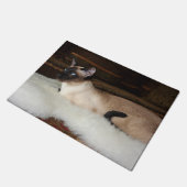 エレガントなシャム猫 ドアマット (アングル)