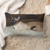 エレガントなシャム猫 ランバークッション (ブランケット)