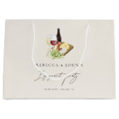 エレガントなシャルキュテリー ワイン&チーズエンゲージメントパーティー ラージペーパーバッグ (正面)