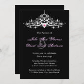 エレガントなシャンデリアのウェディング 招待状 (正面/裏面)