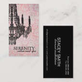 エレガントなシャンデリアのスパの名刺 名刺 (正面/裏面)