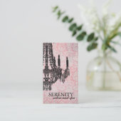 エレガントなシャンデリアのスパの名刺 名刺 (スタンド正面)