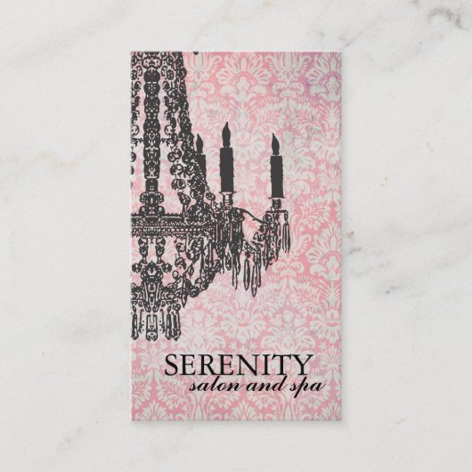 エレガントなシャンデリアのスパの名刺 名刺 (正面)