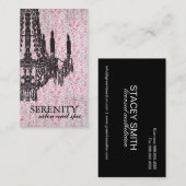 エレガントなシャンデリアのスパの名刺 名刺 (正面/裏面)