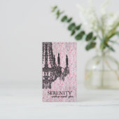 エレガントなシャンデリアのスパの名刺 名刺 (スタンド正面)