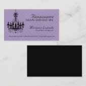 エレガントなシャンデリアの名刺 名刺 (正面/裏面)