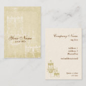 エレガントなシャンデリアの羊皮紙のカスタムな名刺 名刺 (正面/裏面)