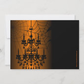 エレガントなシャンデリアの誕生日ハロウィンパーティー 招待状 (裏面)