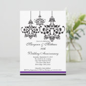 エレガントなシャンデリア ウェディング アニバーサリー インビテーション (スタンド正面)