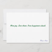 エレガントなシャンパンゴールド お正月 シーズンカード (裏面)