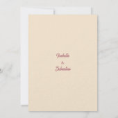 エレガントなシャンパンベージュとローズゴールドのマーブル模様の結婚式のご案内 招待状 (裏面)