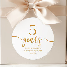 エレガントなシャンパン 5周年 結婚記念日