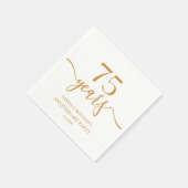 エレガントなシャンパン 75周年 結婚記念日 スタンダードカクテルナプキン (角)