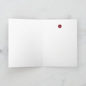 エレガントなショッキングピンクのクローバーの黒の花は感謝していしています サンキューカード (内部)