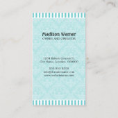 エレガントなシルエットのカップケーキのベーカリー 名刺 (裏面)