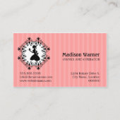 エレガントなシルエットのカップケーキ 名刺 (裏面)