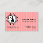 エレガントなシルエットのカップケーキ 名刺 (裏面)