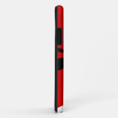 エレガントなシルクハットが付いているおもしろいで小さい雪だるま Case-Mate iPhoneケース (裏面/右)