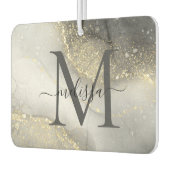 エレガントなシルバーとゴールド カーエアーフレッシュナー (左)