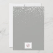 エレガントなシルバーとモーブの結婚式招待状 招待状 (裏面)