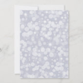 エレガントなシルバーのウェディングドレス ブライズシャワー 招待状 (裏面)