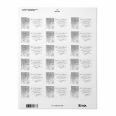 エレガントなシルバーのグリッターが輝く返信先住所 ラベル (フルシート)