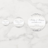 エレガントなシルバーのグリッター ライト コンフェッティ (裏面)