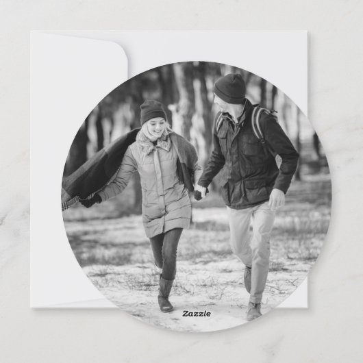 エレガントなシルバーのグリーティングスタイポグラフィオーナメントフォト シーズンカード (裏面)