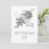 エレガントなシルバーの水彩画　パーソナライズ招待状 招待状 (スタンド正面)