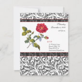 エレガントなシルバーの結婚記念日招待状 招待状 (裏面)