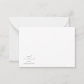 エレガントなシルバーの花柄 オリジナルデザインのカード ノートカード (裏面)