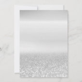 エレガントなシルバーグリッターのドレス 40歳の誕生日パーティー 招待状 (裏面)